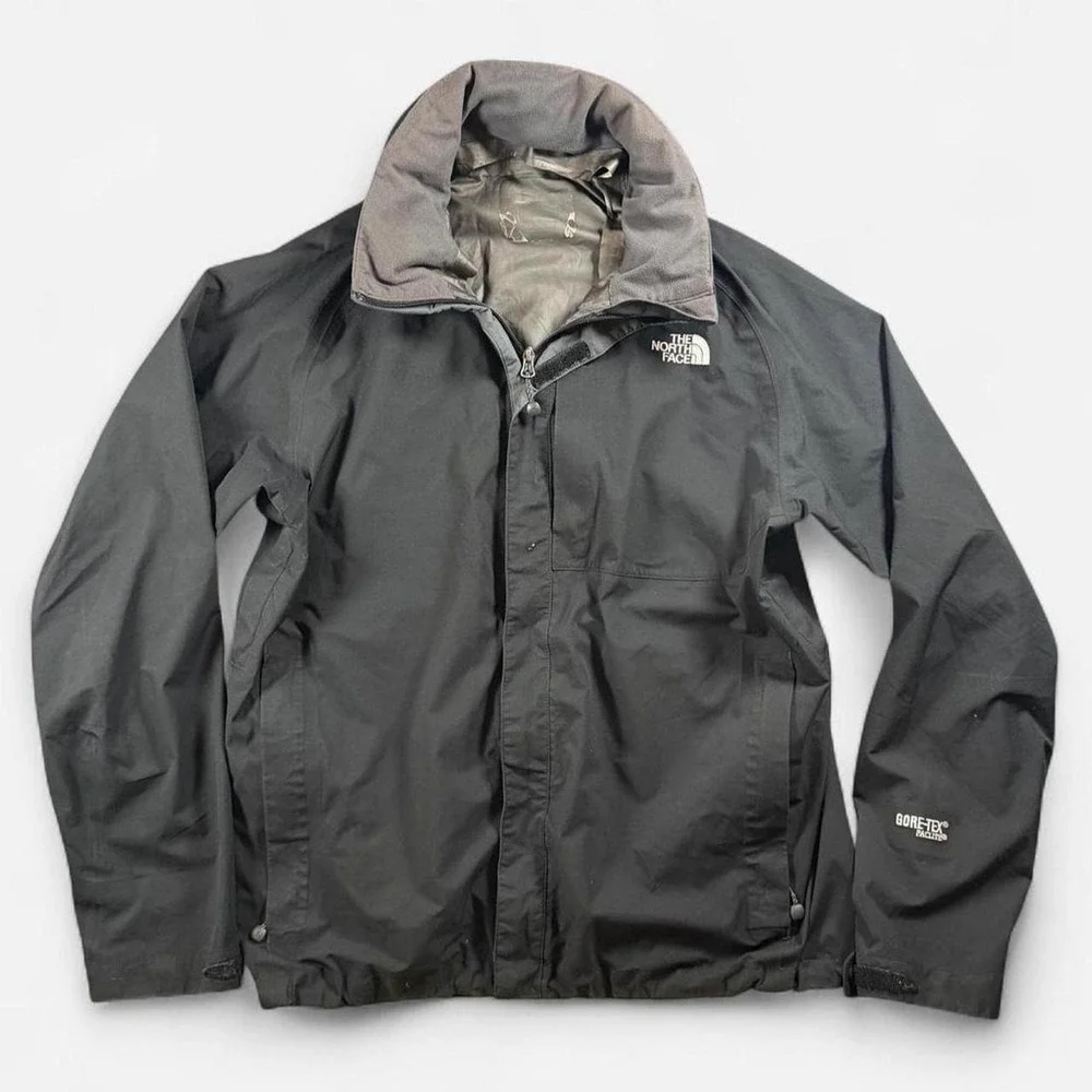 North Face Black GoreTex Paclite Storable Hood Windbreaker Jacket Size L - XL